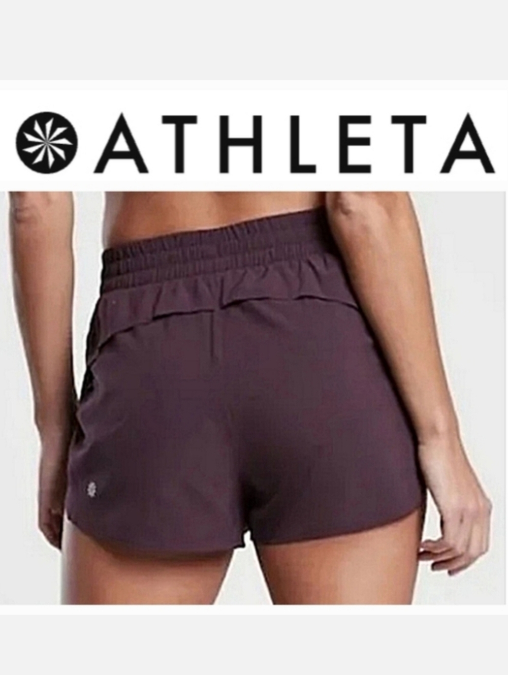 ATHLETA Hustle Athletic Shorts 3" Deep Plum Sz 1X